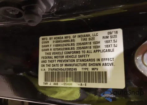 2018 Honda Cr-V Ex z USA, uszkodzony, nr VIN 7FARW2H54JE095249